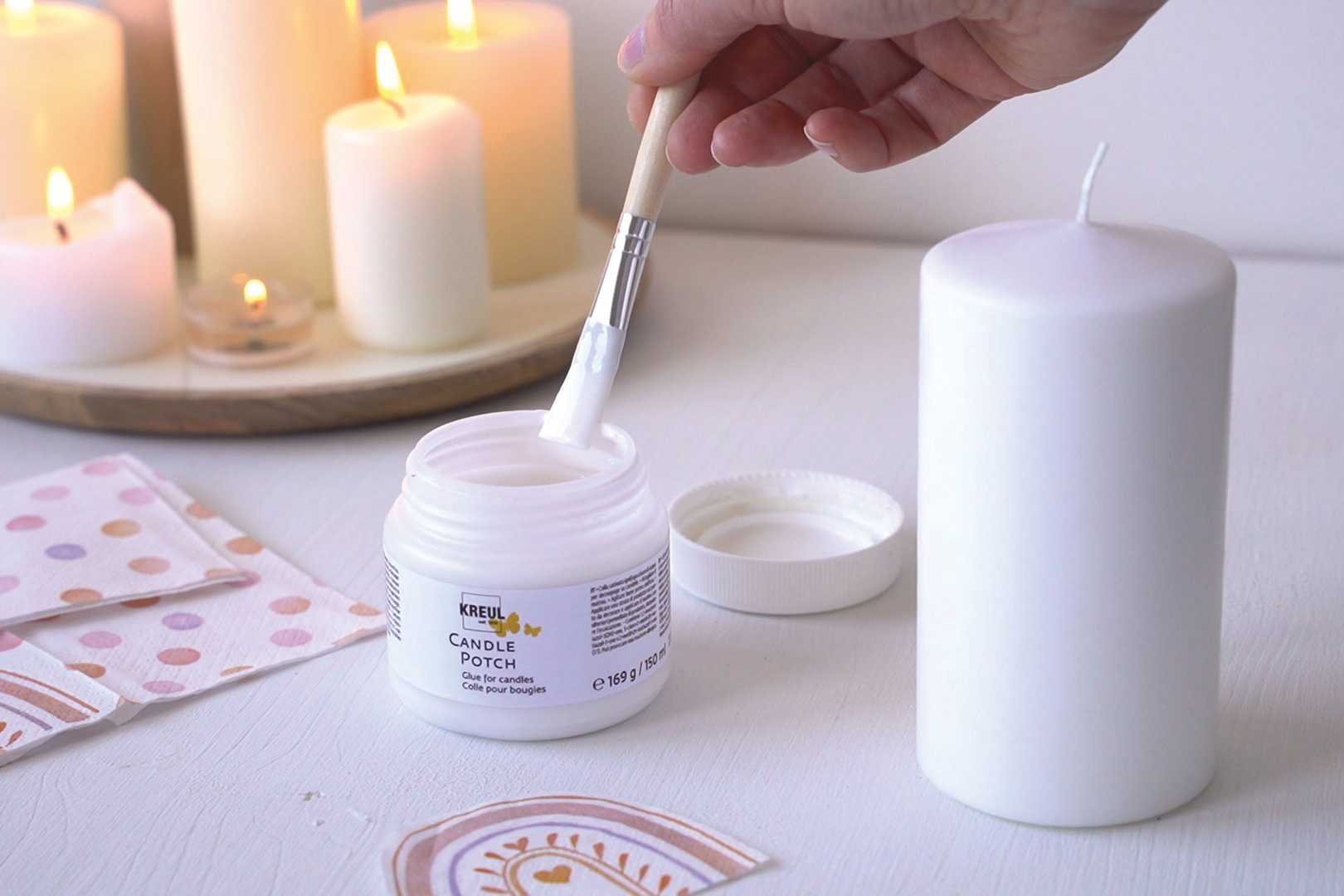 Lepidlo na servítkovú techniku CANDLE POTCH KREUL 150 ml – Obrázok 2