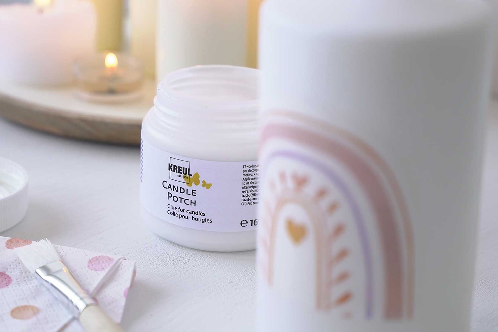 Lepidlo na servítkovú techniku CANDLE POTCH KREUL 150 ml – Obrázok 4