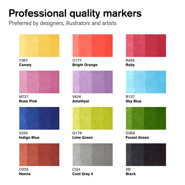Promarker - 12+1 SET 1 sada – Obrázok 2
