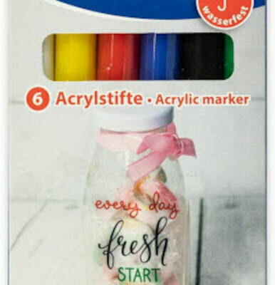 Akrylový popisovač 1-2 mm STYLEX 6 ks