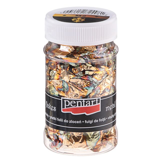 Metalické vločky M1-M12 Pentart 100 ml, rôzne druhy